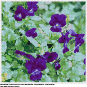 Desenhos Chifre Violeta de ponto-cruz gratuitos