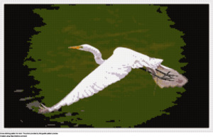 Free Stork cross-stitching design