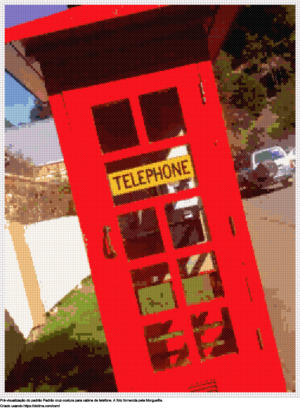 Desenhos cabine de telefone de ponto-cruz gratuitos