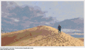 Free Sand dunes cross-stitching design