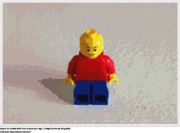 Motif de point de croix Lego gratuit
