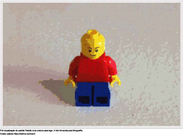 Desenhos Lego de ponto-cruz gratuitos