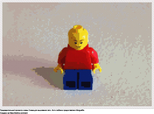 Бесплатная схема Лего для вышивания крестиком