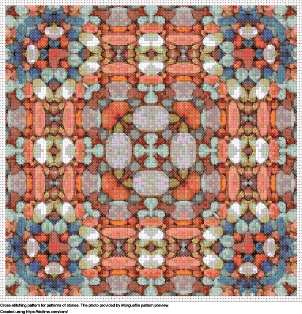 Free Patterns of stones cross-stitching design