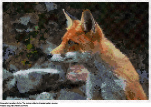 Free Fox cross-stitching design