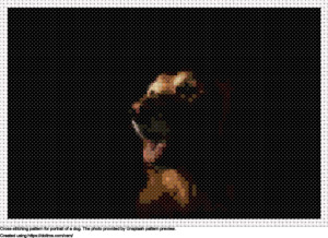 Free Portrait of a dog cross-stitching design