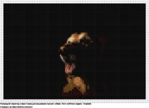 Безкоштовна схема Портрет собаки для вишивання хрестиком