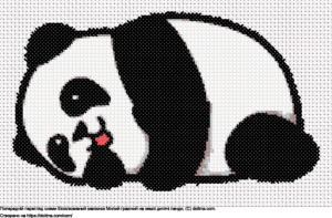 Безкоштовна схема Милый детёныш панды для вишивання хрестиком