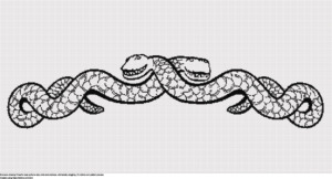 Free Hugging and smiling pythons cross-stitching design