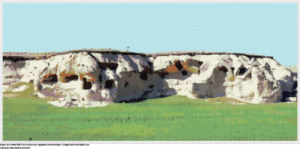 Motif de point de croix Cappadoce monde antique gratuit