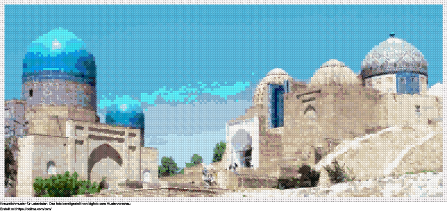 Usbekistan FreieUsbekistan Kreuzstich-Design