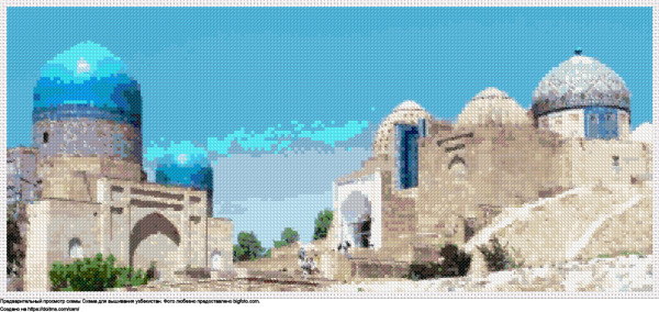 Бесплатная схема Узбекистан для вышивания крестиком