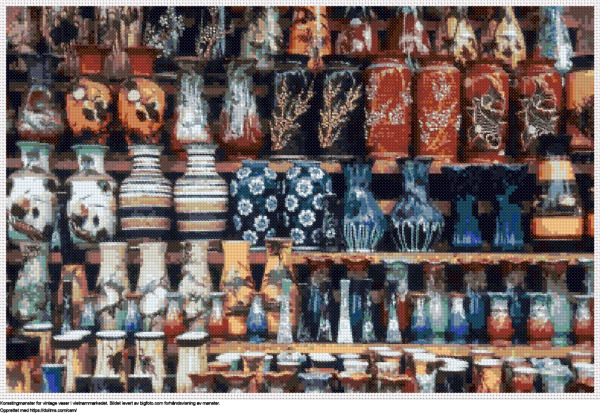 Gratis Vintage vaser i Vietnam-markedet korsstingdesign